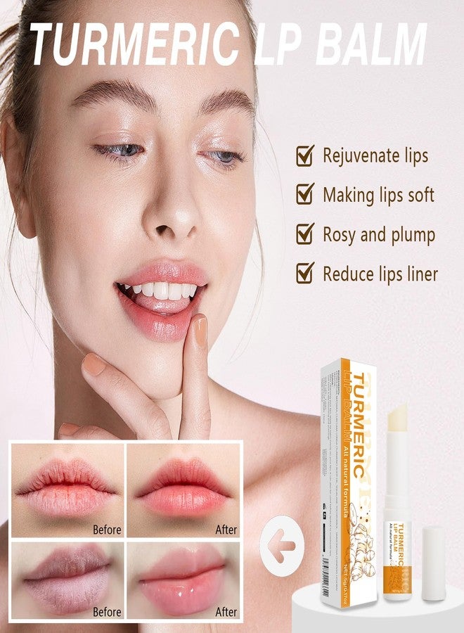 MUREND 2PCS Turmeric Lip Balm for Smokers Dark Lip Treatment with Turmeric oil, Help Fade Lip, Lip Exfoliator, Long-Lasting Natural Balm Moisturize & Nourish Dry, Cracked, Dull, Reduce Fine Lines Lip - Image 5