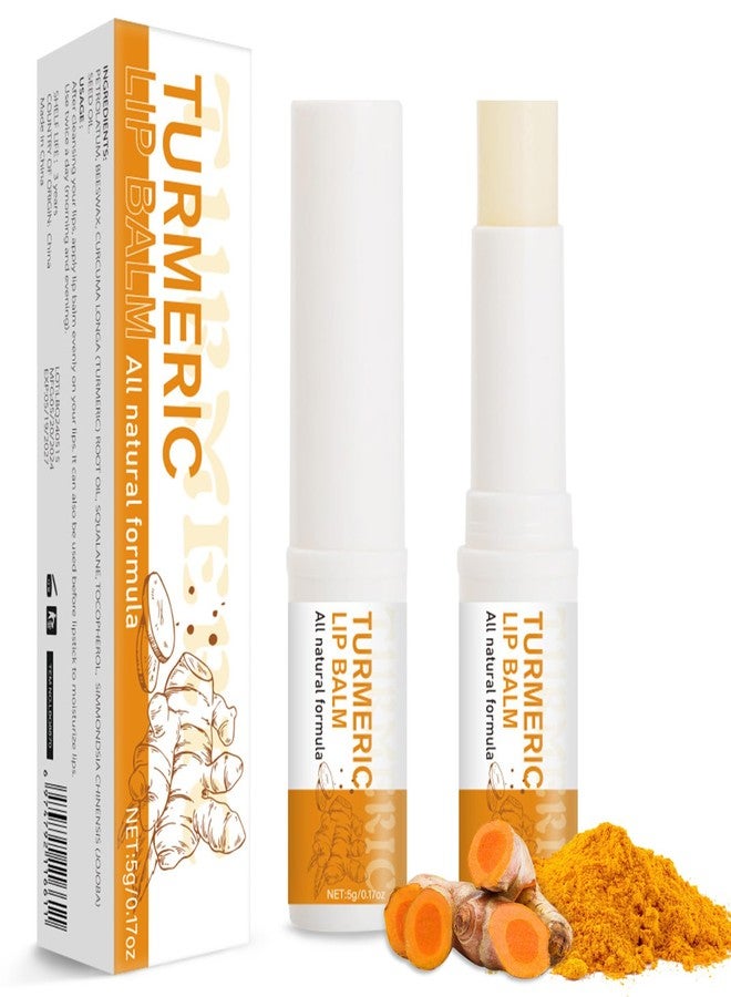 MUREND 2PCS Turmeric Lip Balm for Smokers Dark Lip Treatment with Turmeric oil, Help Fade Lip, Lip Exfoliator, Long-Lasting Natural Balm Moisturize & Nourish Dry, Cracked, Dull, Reduce Fine Lines Lip - Image 1