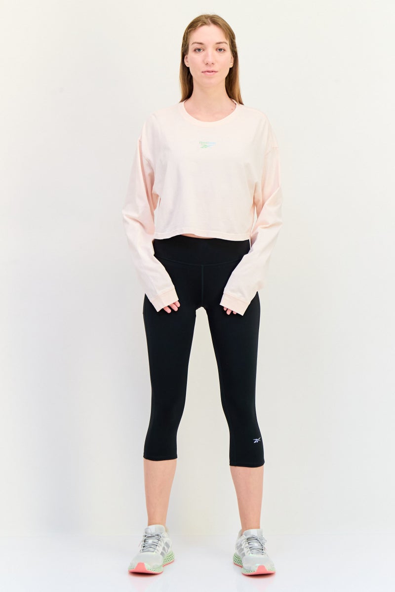 Reebok Women Oversized Long Sleeves Outdoor Sweatshirt, Pink  - Image 3