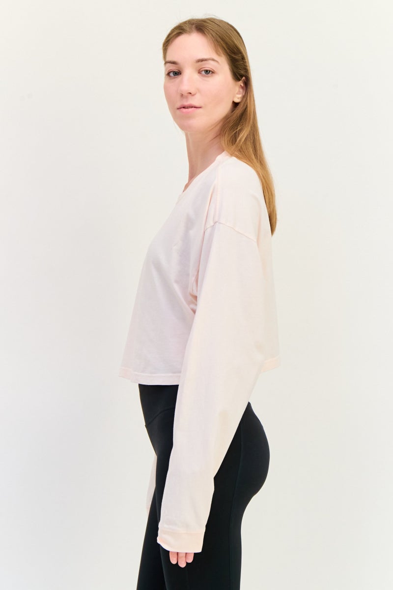 Reebok Women Oversized Long Sleeves Outdoor Sweatshirt, Pink  - Image 4