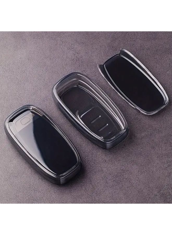 Transparent Black Full Cover Key Fob Case For A4 A5 A6 A7 A8 Q5 S5 S6 S7 RS Models - Image 3