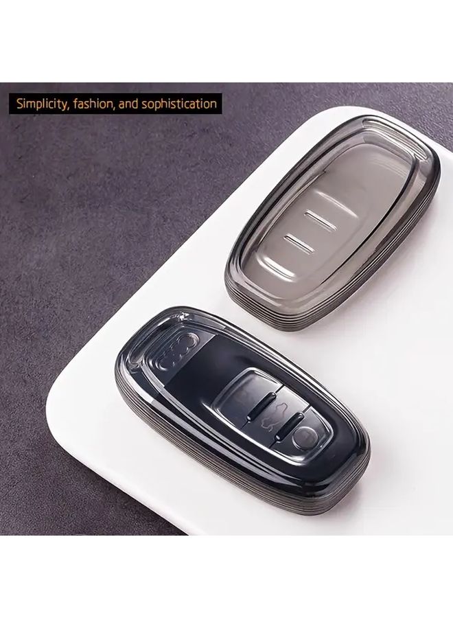 Transparent Black Full Cover Key Fob Case For A4 A5 A6 A7 A8 Q5 S5 S6 S7 RS Models - Image 5
