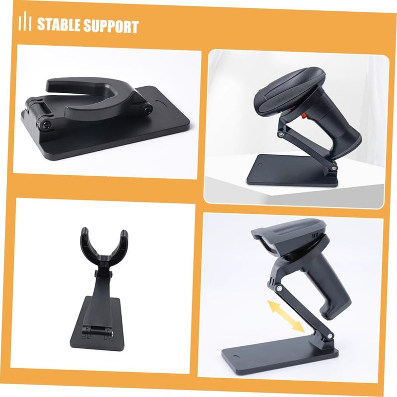 Angoily Universal Adjustable Barcode Scanner Stand Multi-Angle Foldable Holder for Handheld Devices Compact and Stable Base for Retail and Supermarket Use - Image 3