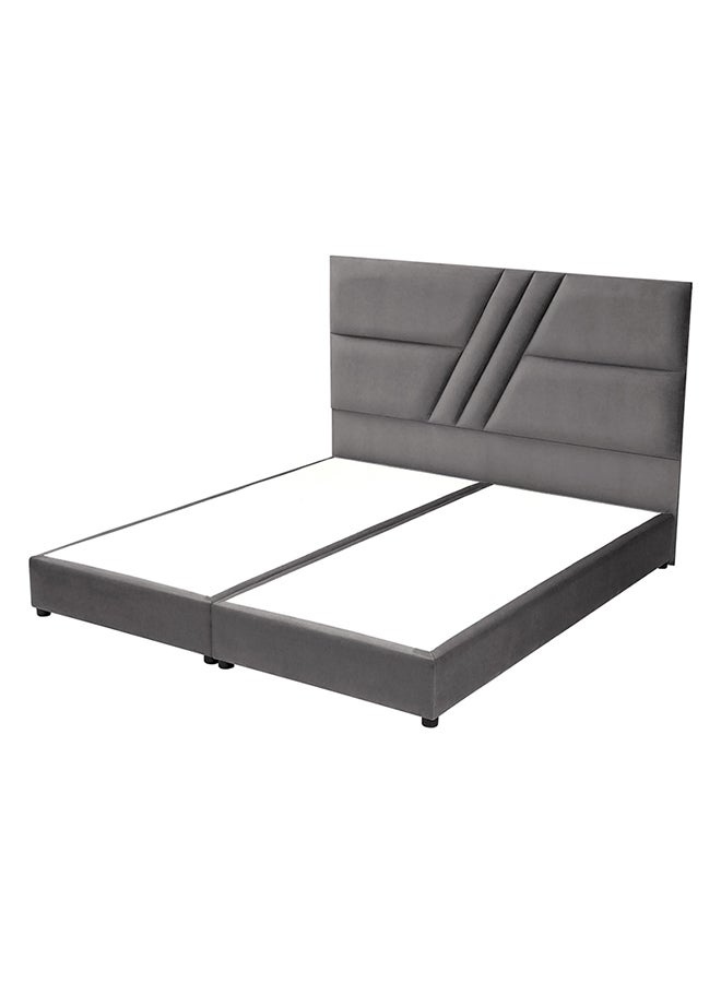 House One Gogo | Velvet Bed Frame - Grey 