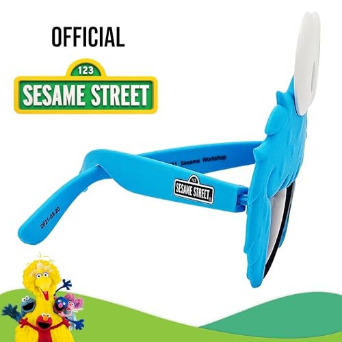 Sun-Staches Cookie Monster Official Lil’ Characters Sesame Street Sunglasses Costume Accessory, UV400 Protection, Sweet Blue Mask, One Size Fits Most Kids - Image 4
