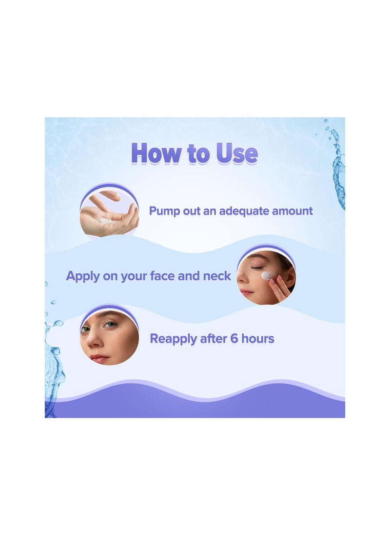 Aqualogica Aqualogica lluminate+ Dewy All Skin Type Sunscreen Spf 50+ Pa++++ With Wild BerriesΑ Arbutin - 50 G Protection Against Uva/B&Blue Light Protection Fragrance-Free For Luminous&Sun Protected Skin  - Image 4