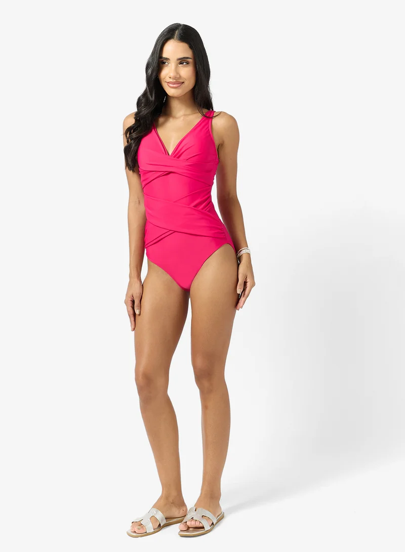 Ginger Plunge Neck Tummy Shaping Swimsuit