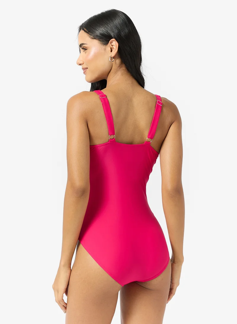 Ginger Plunge Neck Tummy Shaping Swimsuit