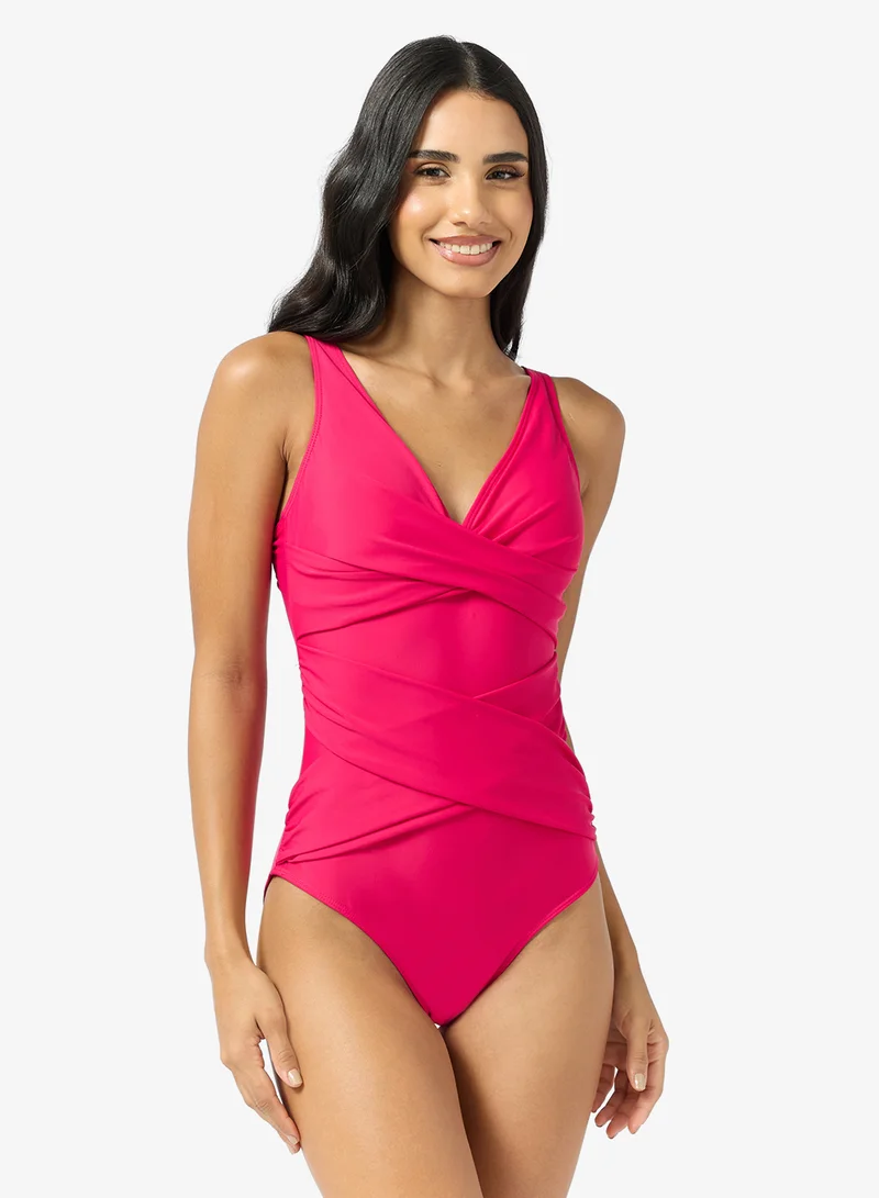 Ginger Plunge Neck Tummy Shaping Swimsuit