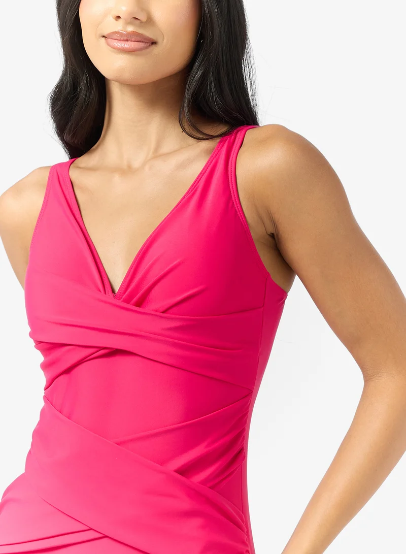 Ginger Plunge Neck Tummy Shaping Swimsuit