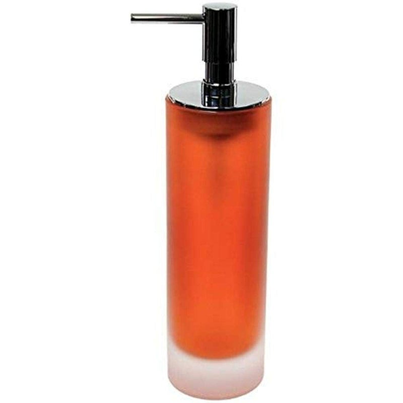 Gedy Tiglio Free Standing Soap Dispenser in Glass Orange