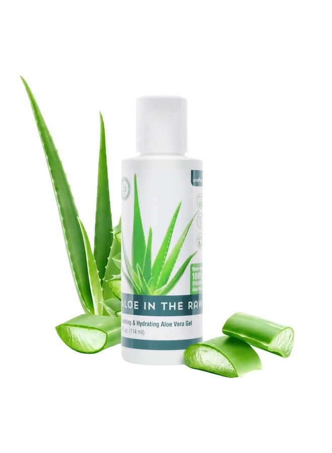 Univera Aloe In The Raw W/ 100% Pure Organic Aloe Vera Gel : Suitable For All Skin Types : Sunburn Relief : Heals Minor Cuts Scraps & Burns : No Sticky Residue : 40Oz - Image 1