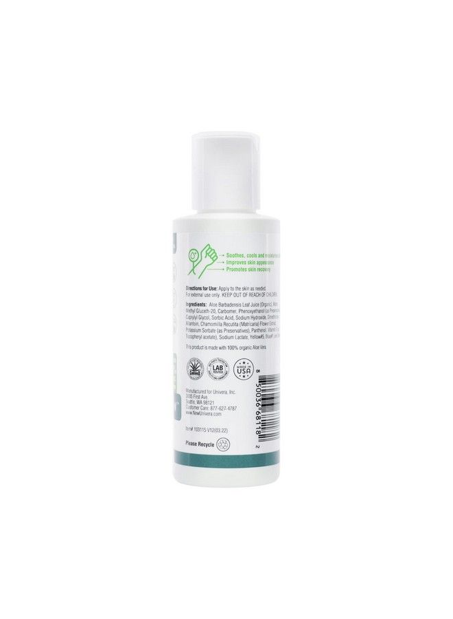 Univera Aloe In The Raw W/ 100% Pure Organic Aloe Vera Gel : Suitable For All Skin Types : Sunburn Relief : Heals Minor Cuts Scraps & Burns : No Sticky Residue : 40Oz - Image 4