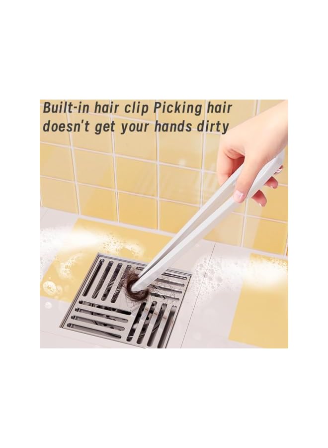 promass Floor Scrub Brush with Long Handle, 3 in 1 Scrape and Heavy-Duty Stiff Bristle Scrubber Brush for Cleaning Shower Bathroom, Patio, Garage, Kitchen, Wall and Deck - Image 5