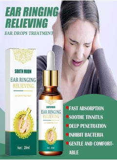SOUTH MOON Ear Ringing Relieving Drops Treatment Ear Hard Hearing Tinnitus Symptoms Earache Alleviate Health Care - 20 ml  - Image 2