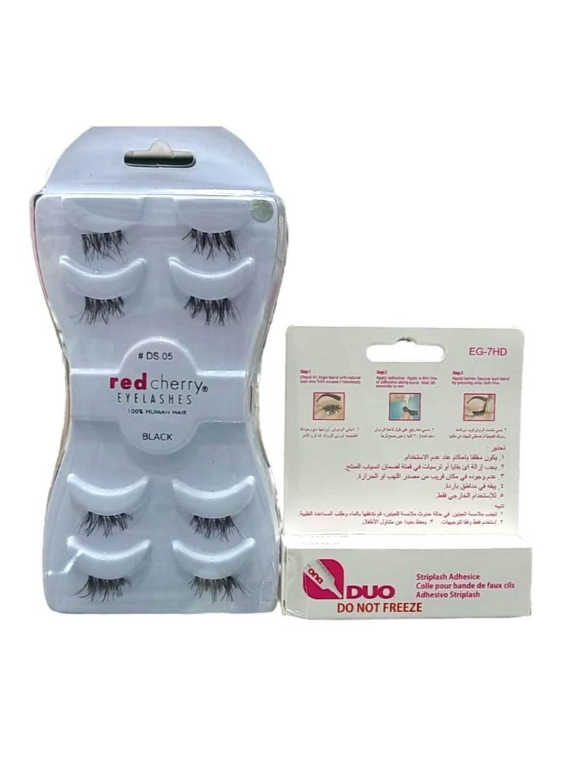 رموش طرف DS 05 مع غراء اسود