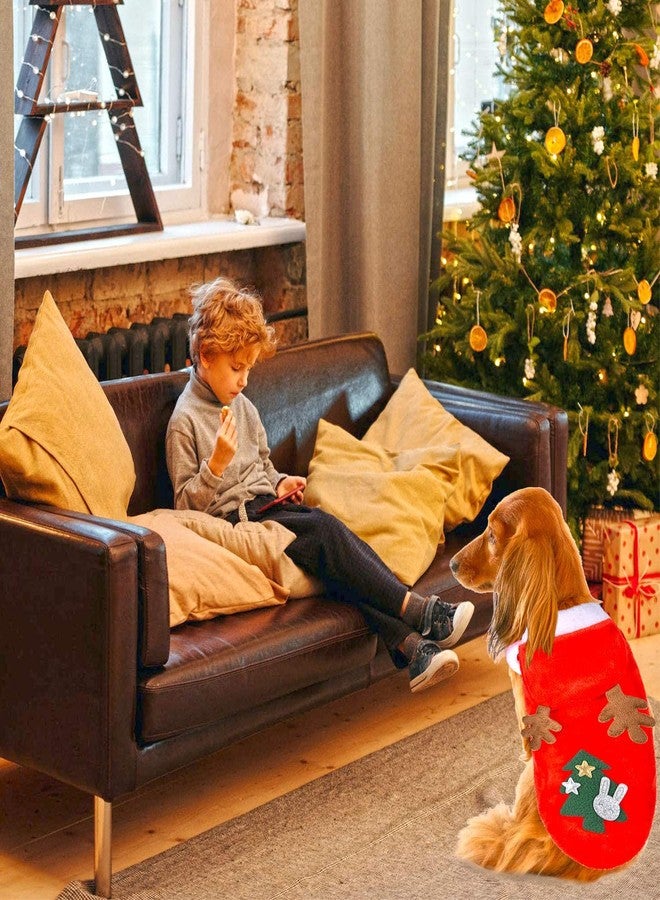 QETRABONE Small Dog Cat Elk Costume Christmas Pet Clothes Outfits Red Christmas Elk Scarf Cosplay Dressing up Xmas Clothing (M) - Image 5