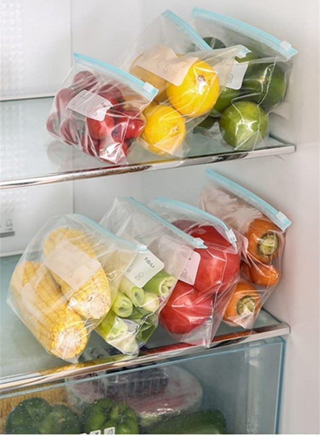 Dhyanexa Seal Freezer Food Storage Bags30 zip lock pouch bags for fridge in 1 zip lock bag Microwave Safe,Re-usable, Washable, Transparent & BPA Free. - Image 5