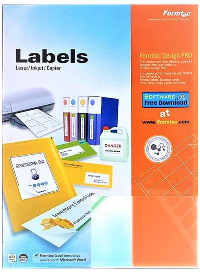 Formtec Label 2100 70X42Mm Bx=100Sheet Ft Gs 1021