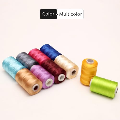 Embroiderymaterial Art Silk Threads for Embroidery Jewellery Craft Making Combo Pack (Pack of 10 Rolls) - Image 2