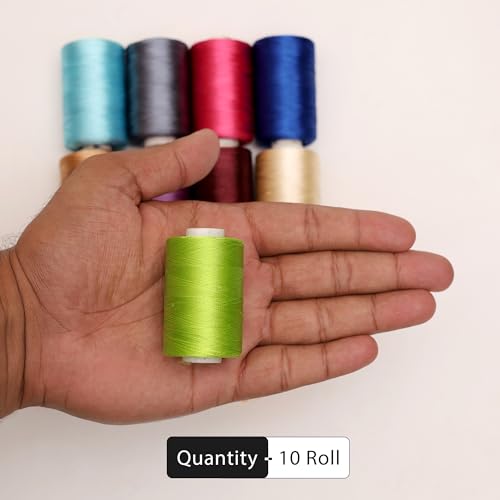 Embroiderymaterial Art Silk Threads for Embroidery Jewellery Craft Making Combo Pack (Pack of 10 Rolls) - Image 3