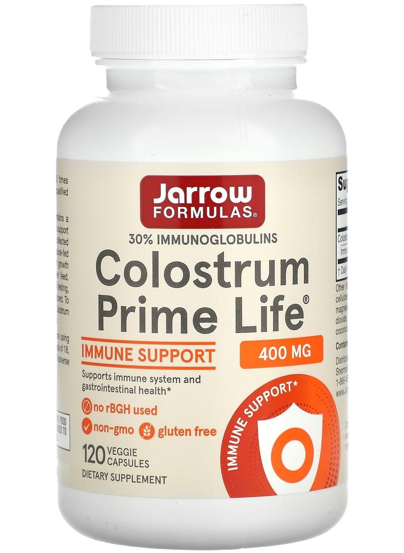 jarrow formulas - Colostrum Prime Life, 400 mg, 120 Veggie Capsules - Image 1