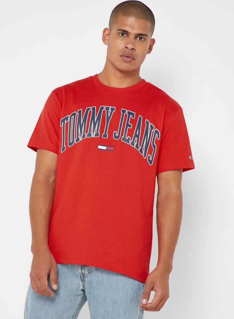 TOMMY JEANS Collegiate Logo Crew Neck T-Shirt