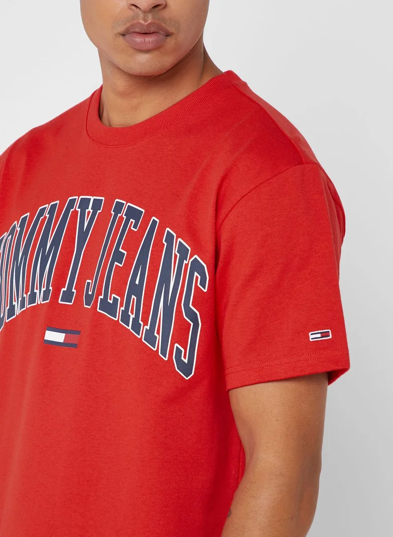TOMMY JEANS Collegiate Logo Crew Neck T-Shirt