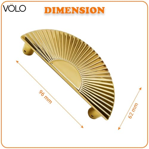 VOLO Main Door Handle/Door Handles for Main Door/Glass Door Handle/Pull Handles, for Home/Office/Hotels(Model- S-615, PVD Gold) (Pack of 1 Set) (4") - Image 2