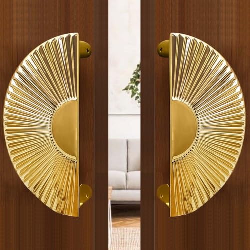 VOLO Main Door Handle/Door Handles for Main Door/Glass Door Handle/Pull Handles, for Home/Office/Hotels(Model- S-615, PVD Gold) (Pack of 1 Set) (4") - Image 1