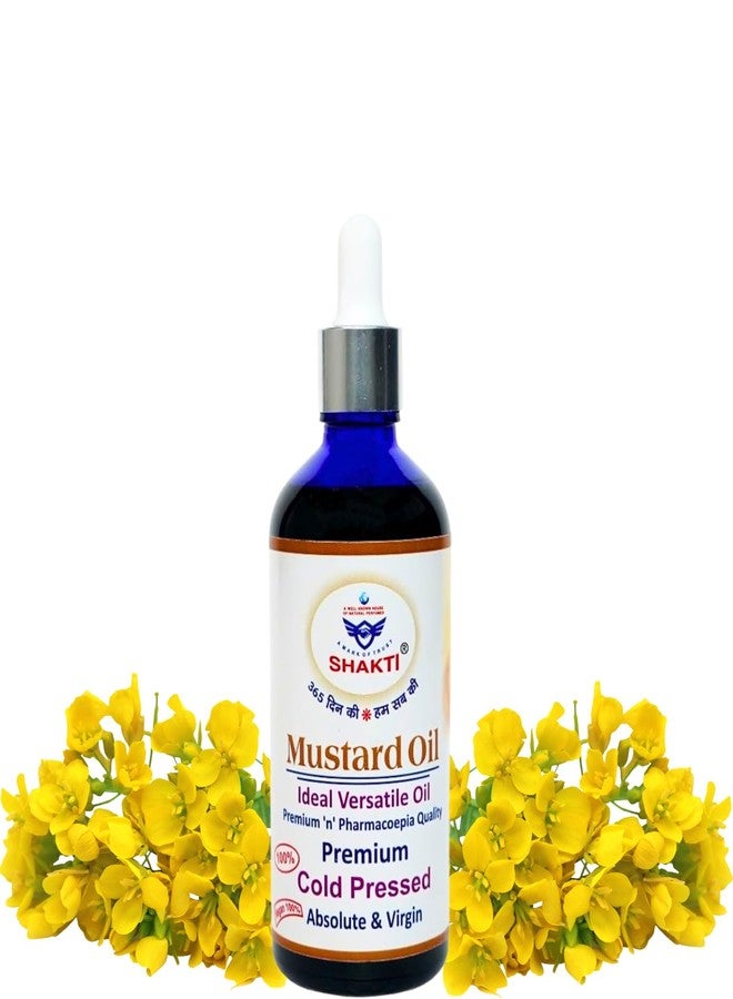 Shakti Mustard Hair Organic Oil Cold Pressed Reduces Hair Fall Dandruff Damage Repair Hair Oil (90 ml) - Image 1