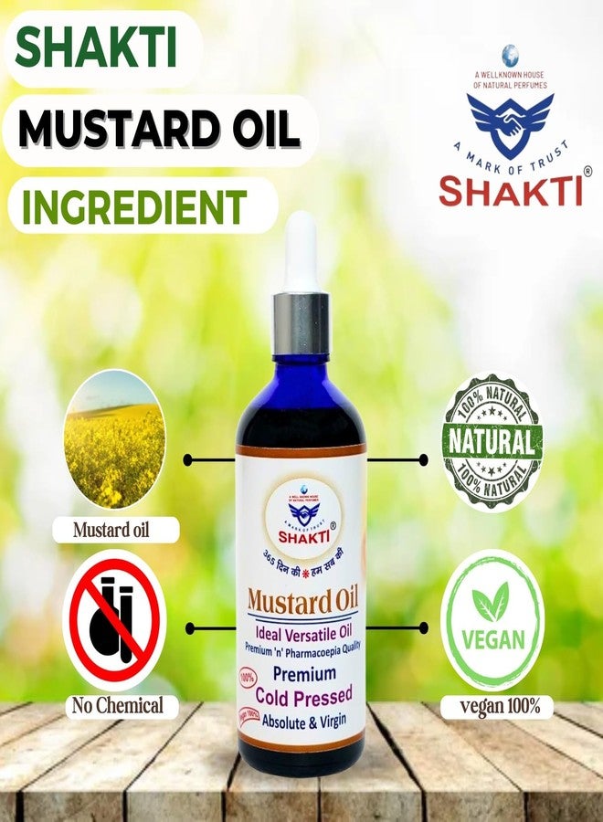Shakti Mustard Hair Organic Oil Cold Pressed Reduces Hair Fall Dandruff Damage Repair Hair Oil (90 ml) - Image 3