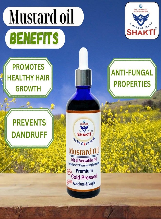 Shakti Mustard Hair Organic Oil Cold Pressed Reduces Hair Fall Dandruff Damage Repair Hair Oil (90 ml) - Image 2