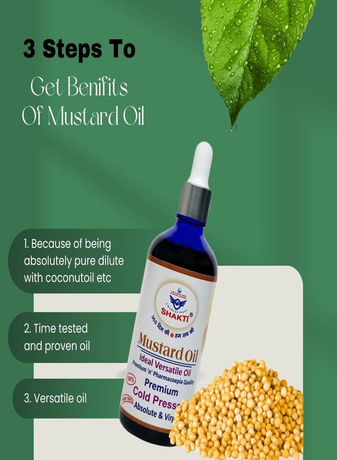 Shakti Mustard Hair Organic Oil Cold Pressed Reduces Hair Fall Dandruff Damage Repair Hair Oil (90 ml) - Image 5