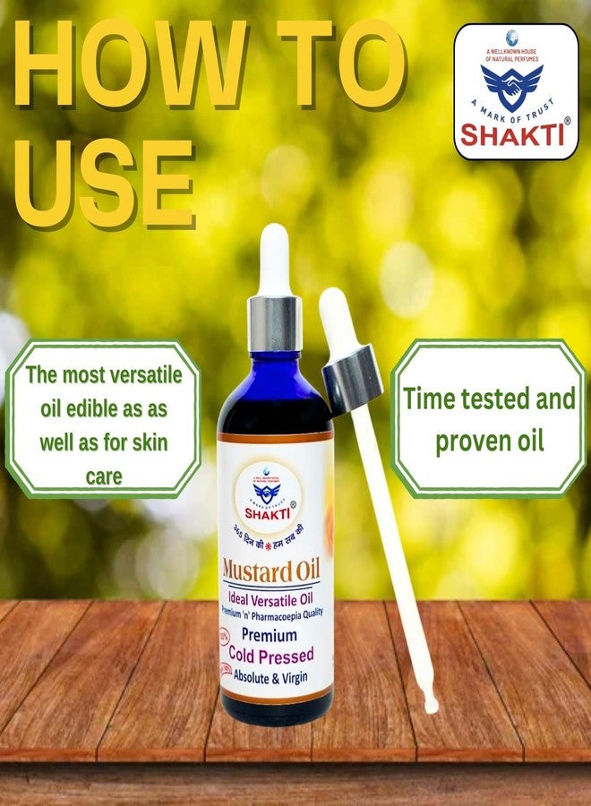 Shakti Mustard Hair Organic Oil Cold Pressed Reduces Hair Fall Dandruff Damage Repair Hair Oil (90 ml) - Image 4