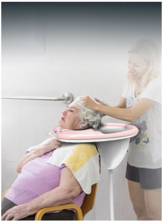 Sisily Inflatable Washing Hair Basin, Portable Shampoo Bowl for The Elderly, Disabled, Bedridden and Handicapped, Portable Hair Washing Sink for Pregnant Woman(Black) - Image 3