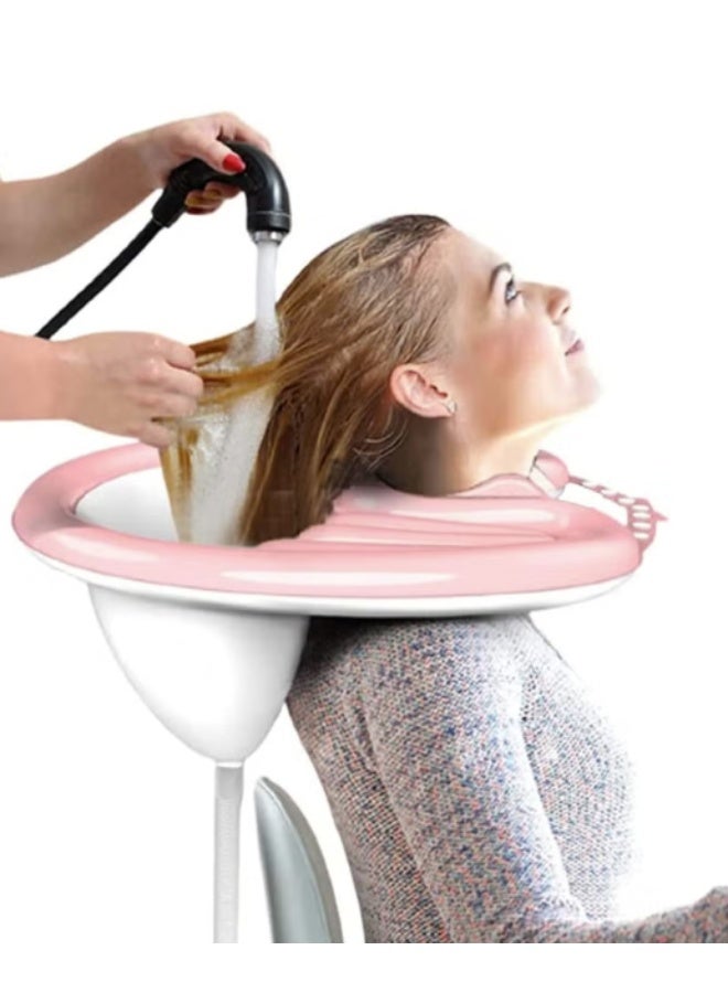 Sisily Inflatable Washing Hair Basin, Portable Shampoo Bowl for The Elderly, Disabled, Bedridden and Handicapped, Portable Hair Washing Sink for Pregnant Woman(Black) - Image 2