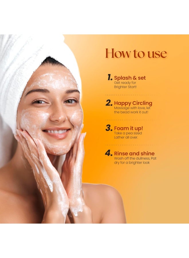 MOHA Niacinamide & Vitamin C Brightening Face Wash | Hydrating Cucumber & Dark Spot Reducing Licorice | Glowing Skin | Unisex | 100 Ml - Image 4