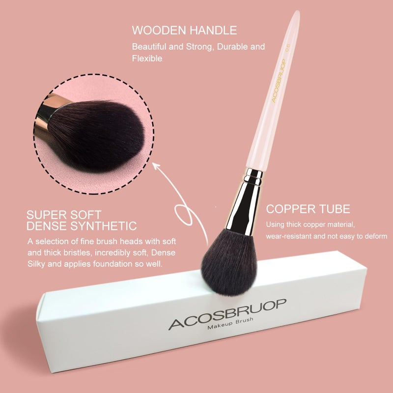 ACOSBRUOP Loose Powder Blush Brush, Professional Blush Brush for Cheeks,Soft Bristles Makeup Brush,Beauty Tools - Image 3