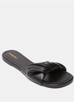 shoexpress Solid Open Toe Slip-On Flat Sandals  - Image 2