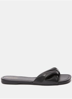 shoexpress Solid Open Toe Slip-On Flat Sandals  - Image 1