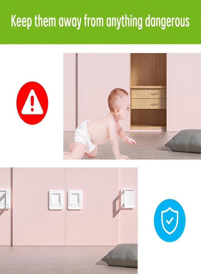 SYGA Child Safety Lock - Sliding Door & Window Lock, Drawer and Cabinet Lock, Multi-Functional Childproof Handle for Home Safety (White, Pack of 2) - Image 4