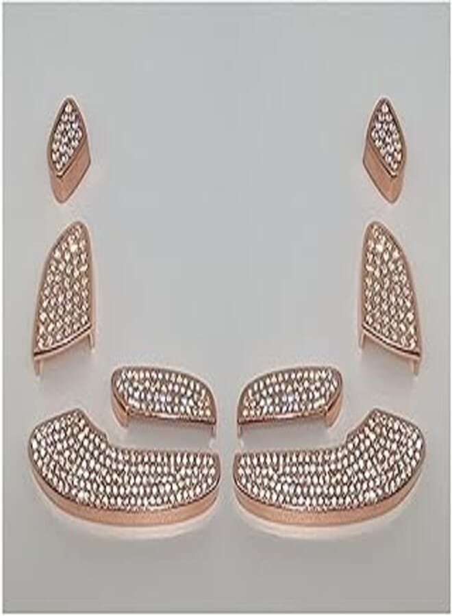 Mercedes E-Class 2016 to 2019 Car Seat Control Button Cover - Rose Gold, 8 Piece