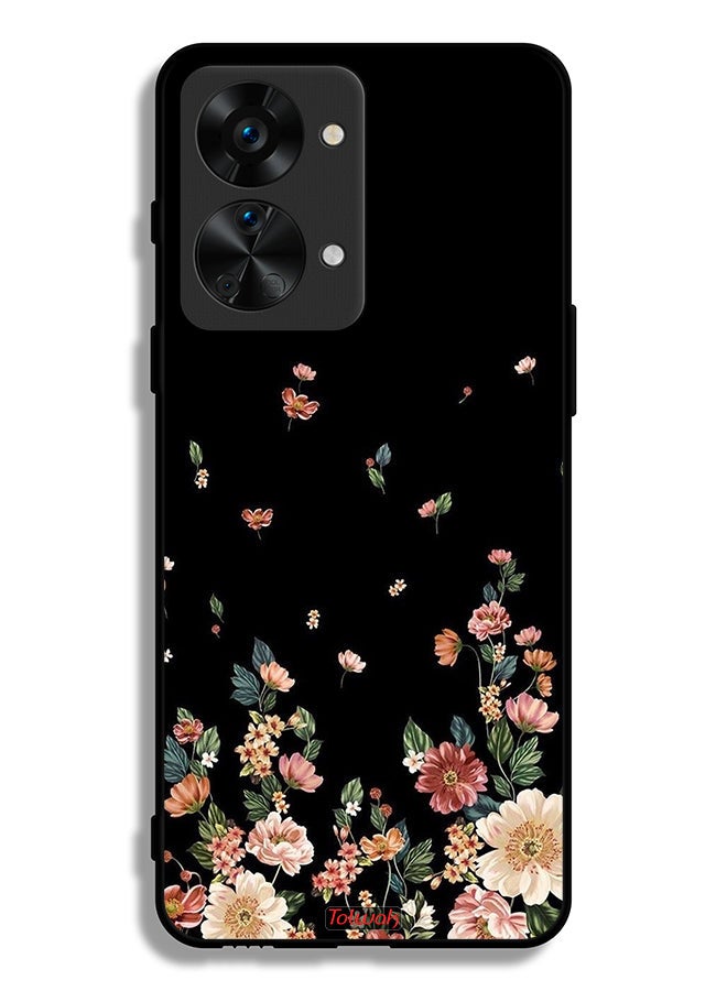 Tolwak OnePlus Nord 2T 5G Protective Case Cover Small Flowers In Bottom - Image 2