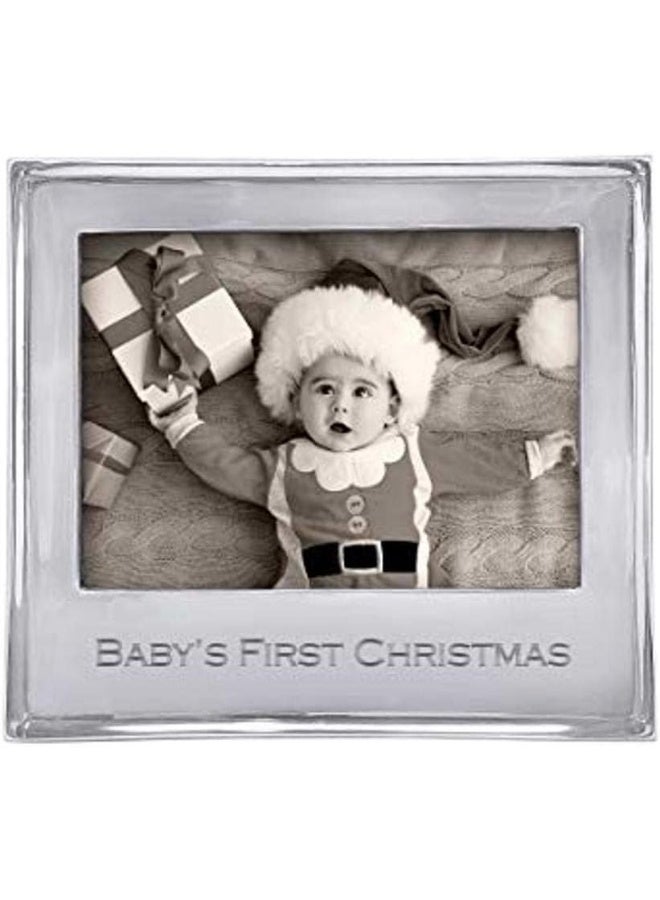 Mariposa Engraved Picture Frame, Signature 5x7, Baby's First Christmas (4400BF) - Image 1