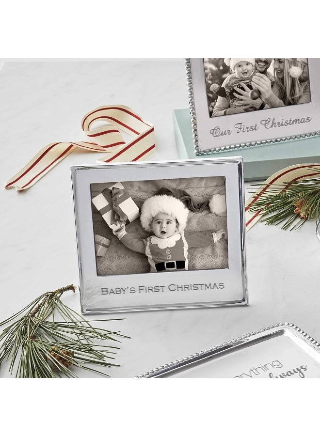 Mariposa Engraved Picture Frame, Signature 5x7, Baby's First Christmas (4400BF) - Image 2