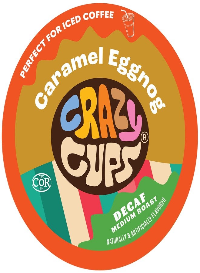 Crazy Cups Decaf Flavored Coffee Pods, Decaf Eggnog Holiday Coffee Pods, Single Serve for Keurig K Cups Machines, Medium Roast, 22 Count - Image 1