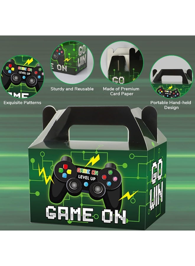 Tevxj 12 عبوة صناديق حفلات ألعاب الفيديو - هدايا حفلات مميزة للأطفال في أعياد الميلاد وزينة حفلات استحمام الأطفال وعلب هدايا يوم الحب 6 x 3 x 3.5 بوصة - Image 4