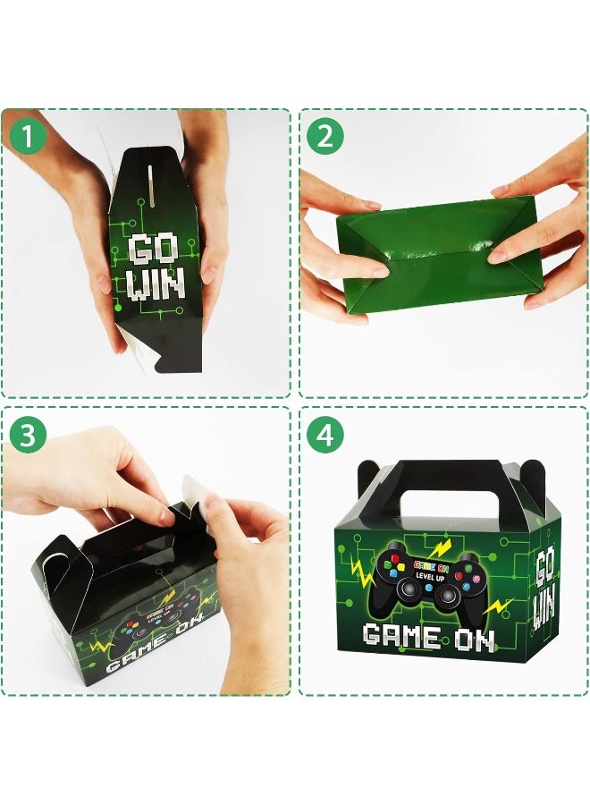 Tevxj 12 عبوة صناديق حفلات ألعاب الفيديو - هدايا حفلات مميزة للأطفال في أعياد الميلاد وزينة حفلات استحمام الأطفال وعلب هدايا يوم الحب 6 x 3 x 3.5 بوصة - Image 5