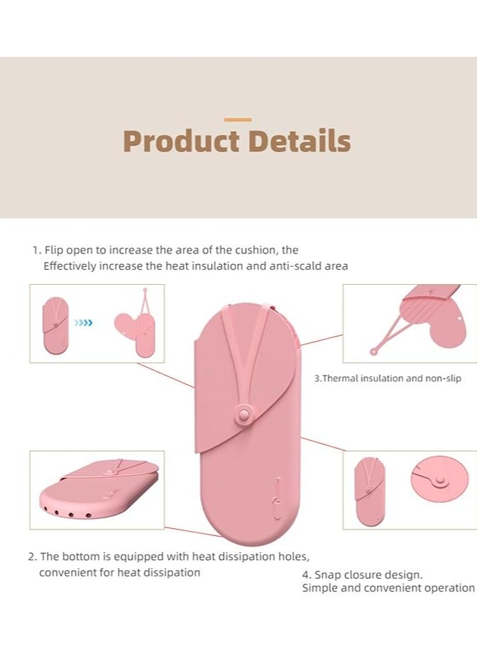 general Travel Mat Travel Heat Resistant Silicone Storage Bag for Curling Irons, Hair Straighteners, Curling Irons, Portable Styler Anti-Scald Heat Insulation Hanging Bags - Image 3